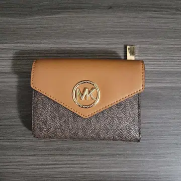 Michael Kors 3단 폴더형 지갑 브라운/베이지
