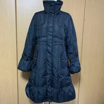 블랙 체크 다운 자켓