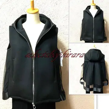 2025 신상 Deux Amour 등 튤 겹침 본딩 베스트 F