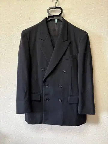AB4 블랙 포멀 더블 브레스트 수트