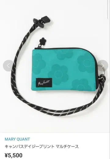 MARY QUANT 캔버스 데이지 프린트 멀티 케이스