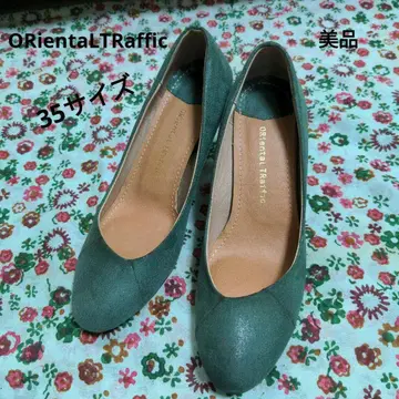 ORientaL TRaffic 스웨이드풍 펌프스 그린 35사이즈
