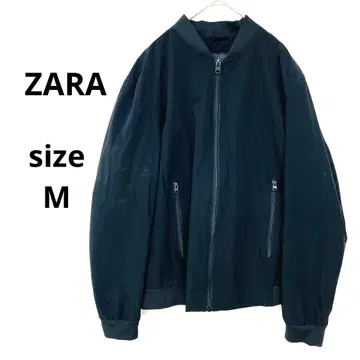 자라 점퍼 M 라운드넥 집업 블랙 사이드 포켓 포함