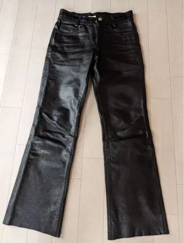 AVIREX 여성용 가죽 팬츠 블랙