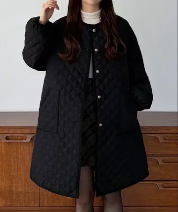 callautia 블랙 퀼팅 자켓 L