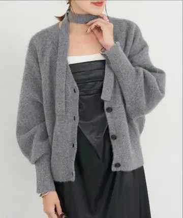 shenery 퍼 울 타이 가디건