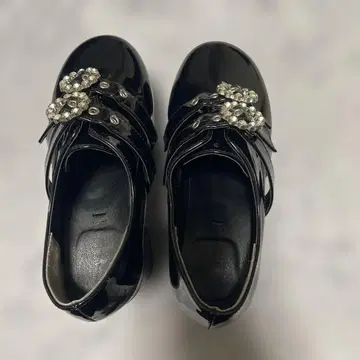 블랙 포멀 신발 플랫폼 힐 양산형 S 사이즈