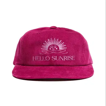 HELLO SUNRISE Corduroy Cap Pink