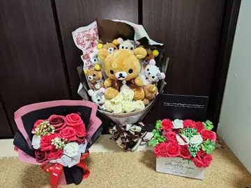 리락쿠마 꽃다발형 봉제 인형