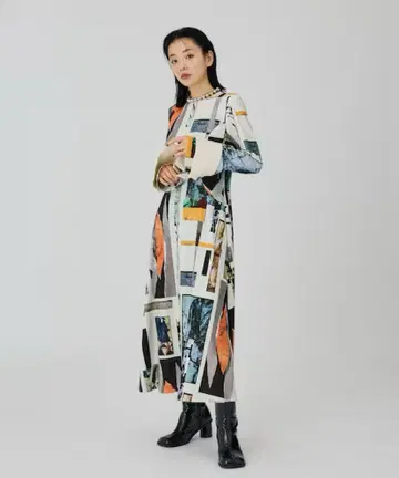 [ 새상품급 ] UNITED TOKYO 아트 프린트 원피스