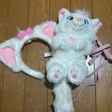 디즈니 마리 머리띠 봉제 인형 미니백 세트