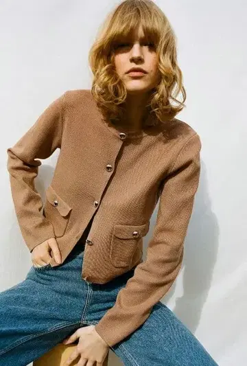 택 포함 새상품 H&M 포켓 디테일 가디건