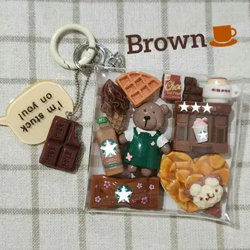 가챠 파우치 곰돌이와 카페