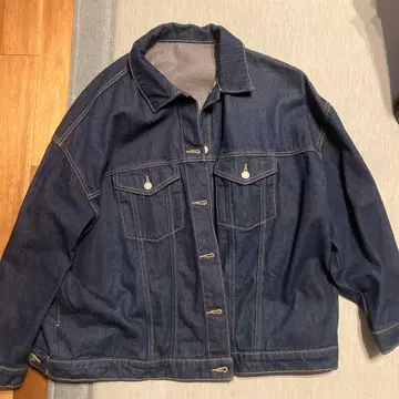 moment+ 데님 오버 사이즈 데님 자켓 인디고 블루