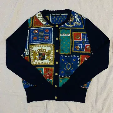 [ 초레어 ] Jane Marple Royal Flag 가디건 네이비