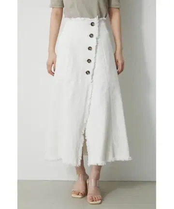 AZUL by moussy 버튼 슬릿 스커트