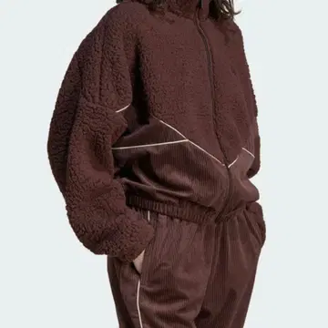 아디다스 코듀로이 플리스 자켓 브라운