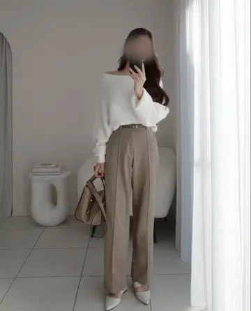 유니클로 브러쉬드 저지 와이드 팬츠