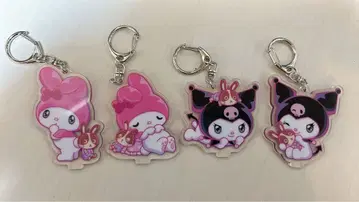 마이멜로디 쿠로미 아크릴 키링 4개 세트