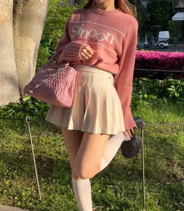 [ 완판템 ] sinoon 풀오버 니트 핑크 스웨터 시누운 한국