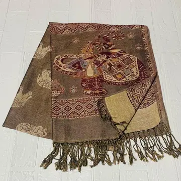 [ 100% PASHM INA ] 동양인 코끼리 무늬 스톨 스톨