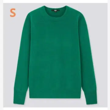 유니클로 캐시미어 크루넥 스웨터 그린 S 여성용