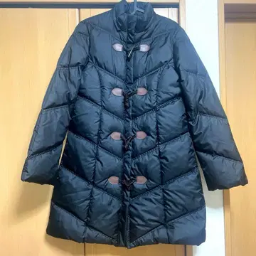 롱 다운 자켓 블랙