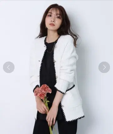 저스길리티 팬시 트위드 니트 자켓