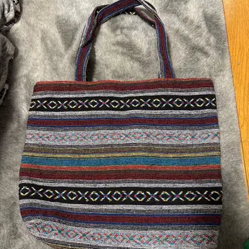 컬러풀 스트라이프 토트백
