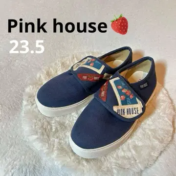 새상품급 Pink House 네임 와펜 벨크로 스니커즈 23.5