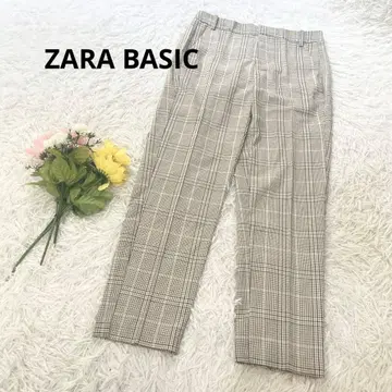 자라 베이직 [ XS ] 팬츠 캐주얼 글렌체크 스트레치 작음