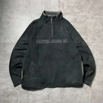 [ XL ] 노티카 청바지 하프 지퍼 자수 로고 플리스 맨투맨