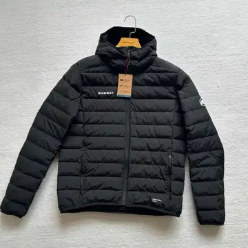 새상품 MAMMUT 마무트 후드 부착 다운 자켓 블랙 M