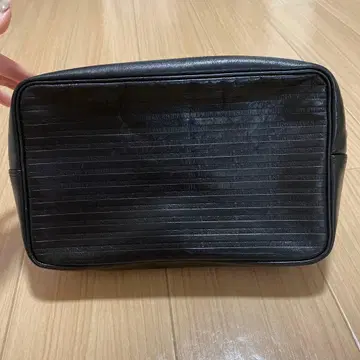 남성용 블랙 세컨드 백