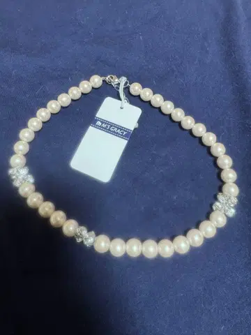 엠즈 그레이시 M'SGRACY 플라스틱 펄 목걸이 약 40cm