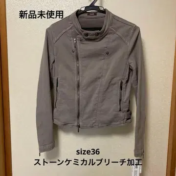 라이더 자켓 사이즈 36 스톤 케미컬 블리치