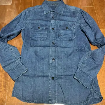 DENHAM 데님 셔츠 XS 다크 블루