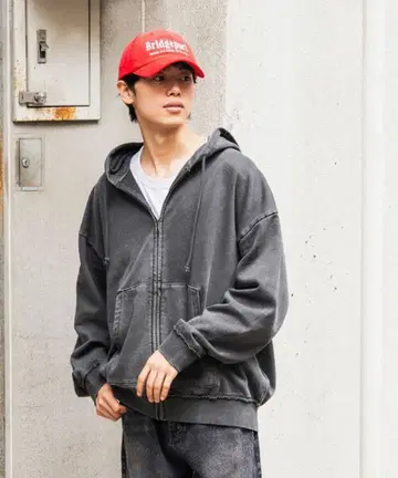 [ BEAMS ] 후드티 S 사이즈 다크 그레이 풀 집업