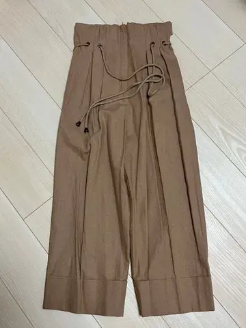 SCOT CLUB 스콧 클럽 브라운 와이드 팬츠 드로우 스트링 포함