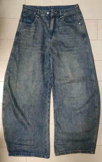 와이드 레그 데님 팬츠 라이트 블루