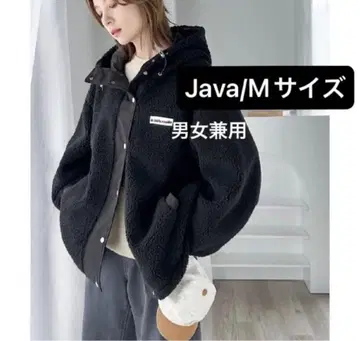 플리스 자켓 남녀 공용 Java/M 사이즈 블랙