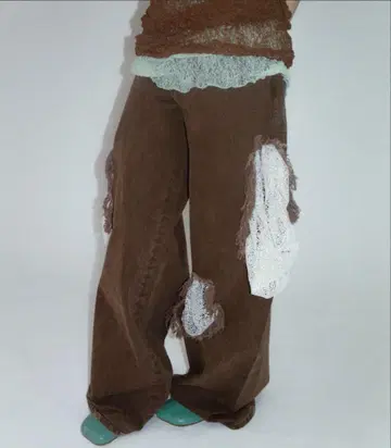 미사용 새상품 igi 레이스 크러쉬 데님 브라운 musubore