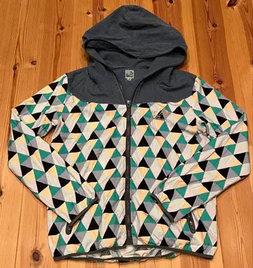 [ go slow caravan ] 기하학 패턴 후드 부착 자켓 아웃도어
