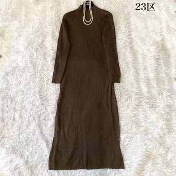 23구 실크 코튼 리브 니트 원피스 롱 38 정가 3.6만