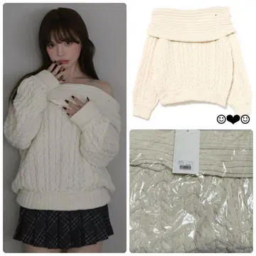 andmary Kiki cable loose knit ivory