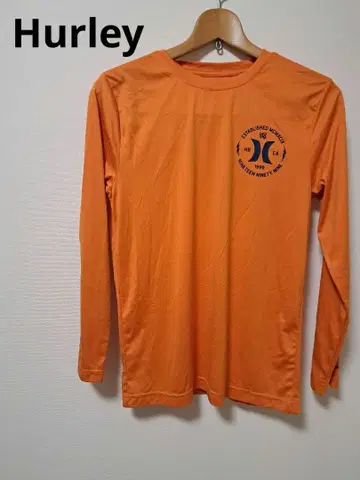 Hurley 오렌지 긴팔 티셔츠