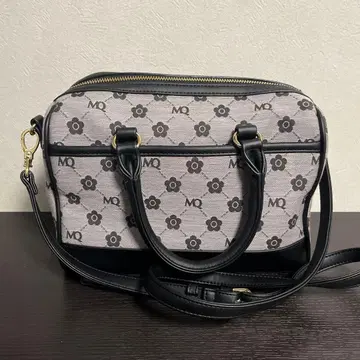 MARY QUANT 숄더백 핸드백 모노그램 그레이