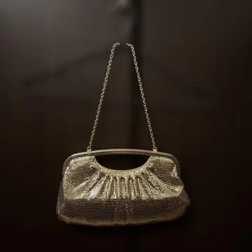 whiting&davis 파티 백 골드