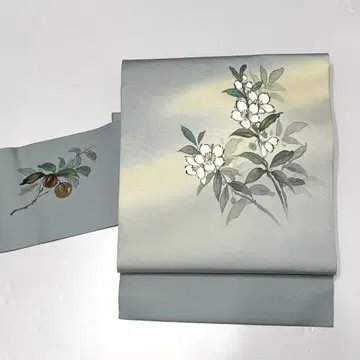 나고야 오비 시오제 순수 실크 수제 염색 벚꽃 중고 so155