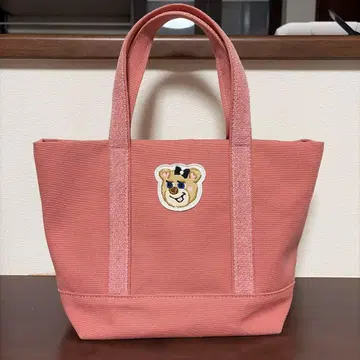 페이러 올드 테디걸 와펜 토트백 핑크 (소)